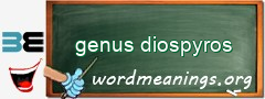WordMeaning blackboard for genus diospyros